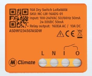 MClimate 16ASPM switch & power meter LoRa sensor | Producten | MCS