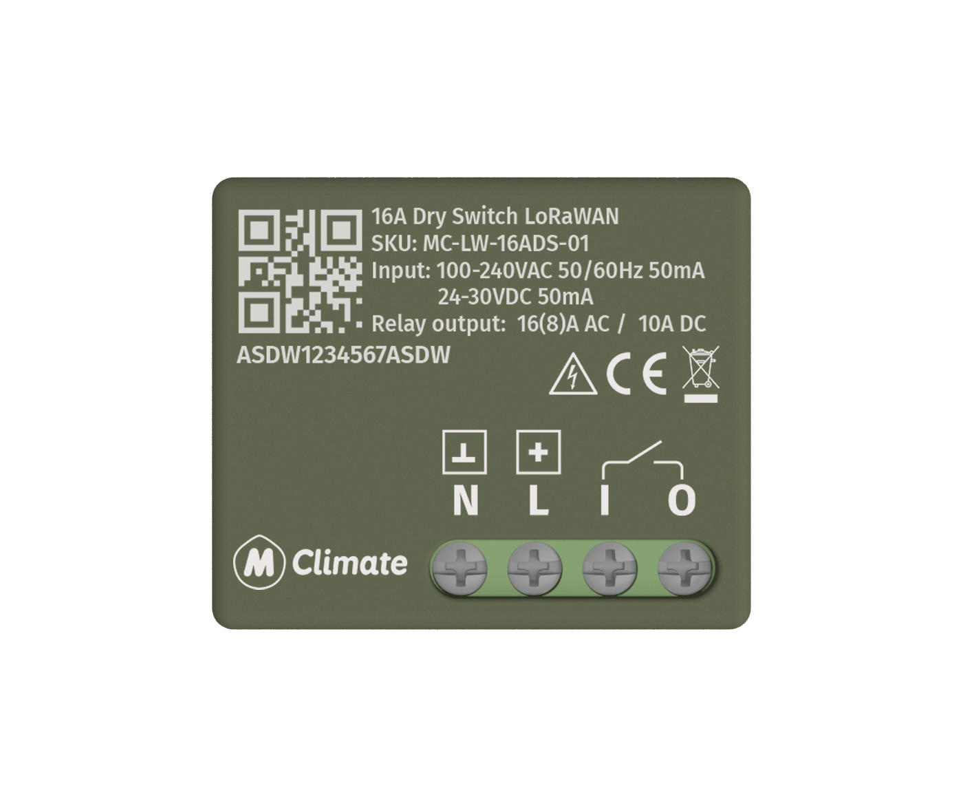 MClimate 16ADS dry switch LoRa sensor | LoRa sensors | Product | MCS